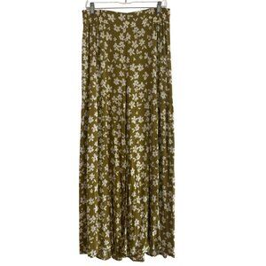 Kendall & Kylie Yellow Floral Palazzo Pants Sz M –High Rise Wide Leg Daisy Print
